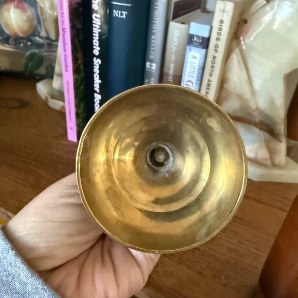 Vintage Brass Candlestick Holder Engraved Details - Picture 5 of 8